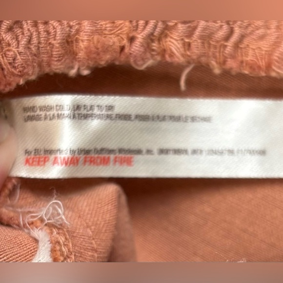 Free People One Tuxedo Faux Wrap Asymmetric Blue Raw Hem 4 Rose Pink 1155 - Picture 5 of 7